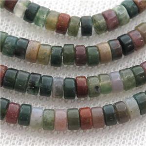 Indian Agate heishi beads, approx 4mm