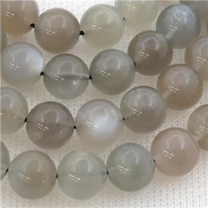 gray MoonStone Beads, round, approx 4mm dia