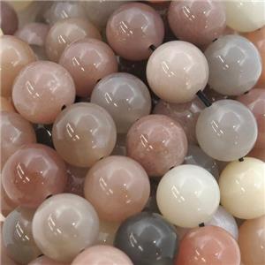round MoonStone Beads, mixed color, approx 6mm dia