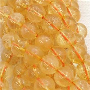 round Citrine Beads, approx 8mm dia
