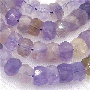 purple Ametrine Beads, faceted rondelle, approx 6x10mm