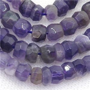 purple Amethyst Beads, faceted rondelle, approx 6x12mm