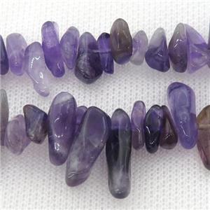 purple Amethyst chip beads, approx 4-12mm