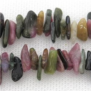 Tourmaline beads chip, multicolor, approx 4-12mm