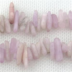 Kunzite chip beads, approx 4-12mm