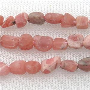 pink Rhodochrosite chip beads, approx 5-8mm