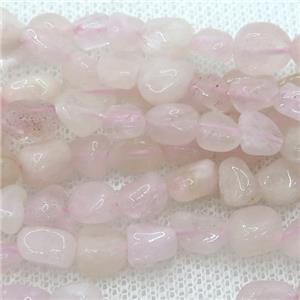 pink Morganite chip beads, approx 5-8mm