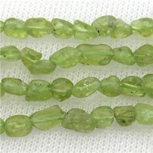 olive Peridot chip beads, approx 5-8mm