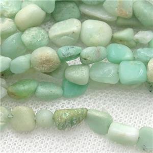 green Australian Chrysoprase chip beads, approx 5-8mm