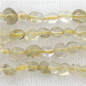 Lemon Quartz chip beads, approx 5-8mm