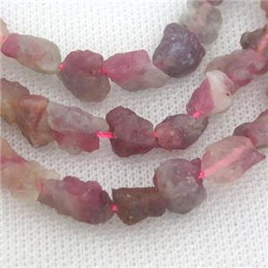 pink Tourmaline chip beads, approx 6-12mm