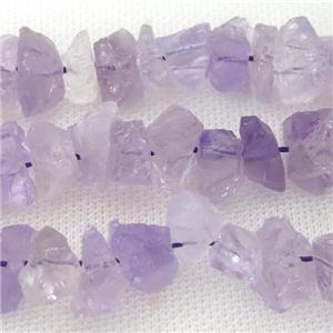 lt.purple Amethyst chip beads, freeform, approx 8-15mm