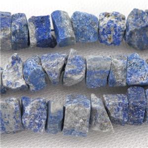 blue Lapis chip beads, freeform, approx 8-15mm
