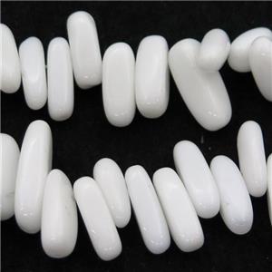white Porcelain chip beads, approx 6-22mm
