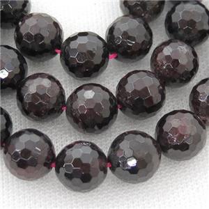 Natural Garnet Beads Faceted Round, approx 12mmd ia