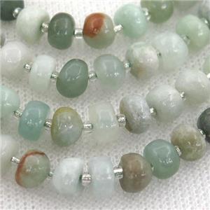Burman Chrysoprase beads, rondelle, approx 4-8mm