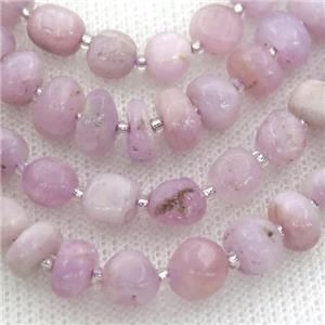 Kunzite rondelle beads, approx 4-8mm