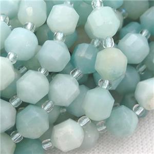 blue Amazonite bullet beads, approx 9-10mm