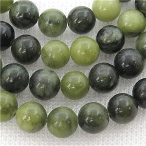 green South African Chrysoprase Beads, round, approx 8mm dia