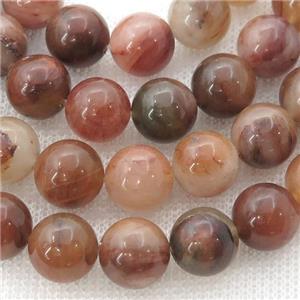 Red Chlorite Quartz Beads Smooth Round, approx 10mm dia