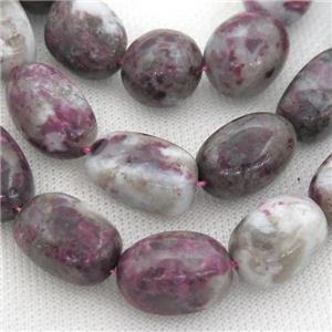 plum blossom Tourmaline Beads, freeform, approx 12-22mm