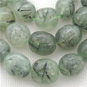 green Prehnite Beads, freeform, approx 13-18mm
