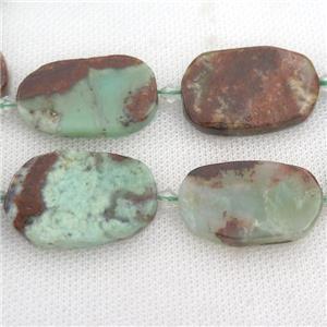green Australian Chrysoprase oval beads, approx 14-34mm