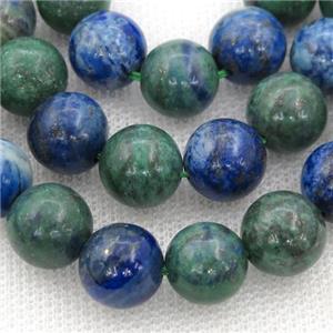 Natural Azurite Beads Smooth Round Dye, approx 4mm dia