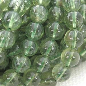 Natural Green Apatite Beads Smooth Round, approx 5mm dia