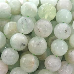 green grape quartz beads, round, approx 8mm dia