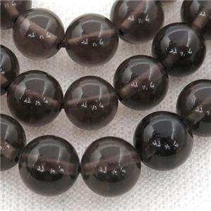Smoky Quartz Beads, round, A-grade, approx 8mm dia