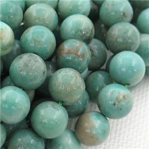 green Grass Agate Beads, round, approx 8mm dia