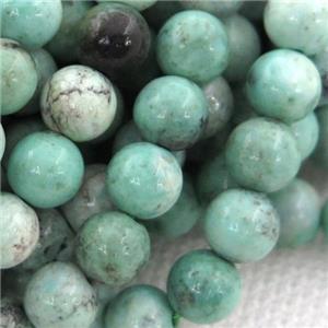 grass Agate Beads, round, approx 6mm dia