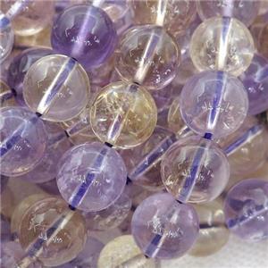Ametrine Beads, round, approx 8mm dia