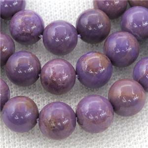 purple Lepidolite Beads, round, approx 9mm dia