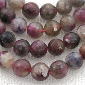 pink Tourmaline Beads, faceted round, AA-grade, approx 7mm dia