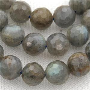 Labradorite Beads, faceted round, approx 4mm dia