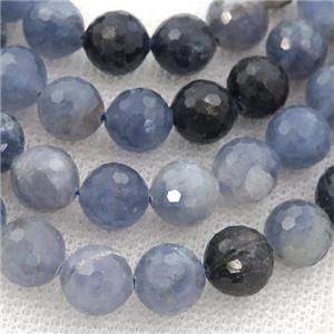 Iolite Beads, faceted round, AB-grade, approx 10mm dia