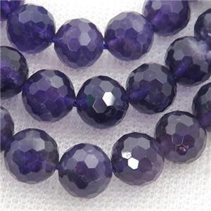 purple Amethyst Beads, faceted round, approx 8mm dia