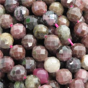 Rhodonite Beads, faceted round, approx 6mm dia