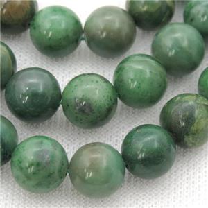 green African Chrysoprase Beads, round, approx 12mm dia