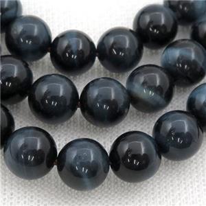 inkblue Tiger eye stone Beads, round, approx 10mm dia