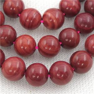 Red Brazilian Rhodonite Round Beads, approx 12mm dia