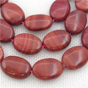 red Brazilian Rhodonite Beads, oval, approx 13x18mm