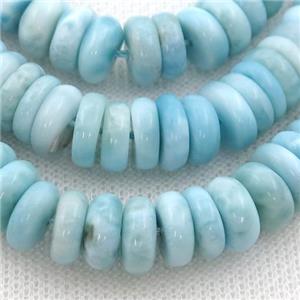 Natural Larimar Heishi Beads Blue AAA-Grade, approx 10mm