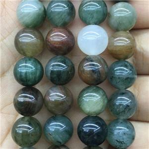 Green Chlorite Beads Smooth Round, approx 10mm dia