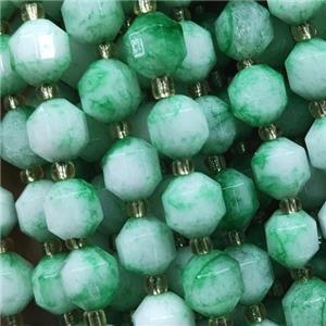 green Jade bullet beads, approx 8mm