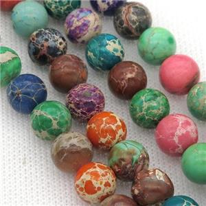 round Imperial Jasper Beads, mix color, approx 12mm dia