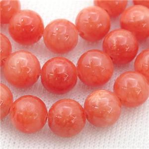 red Mashan Jade Beads, round, approx 4mm dia
