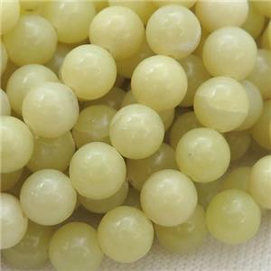 Lemon Jade Beads, round, approx 6mm dia